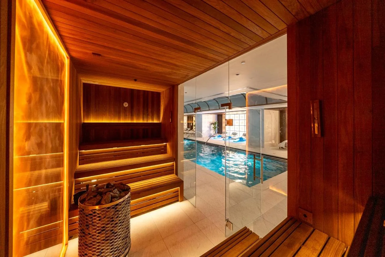 Indoor pool and sauna at The Landmark London spa